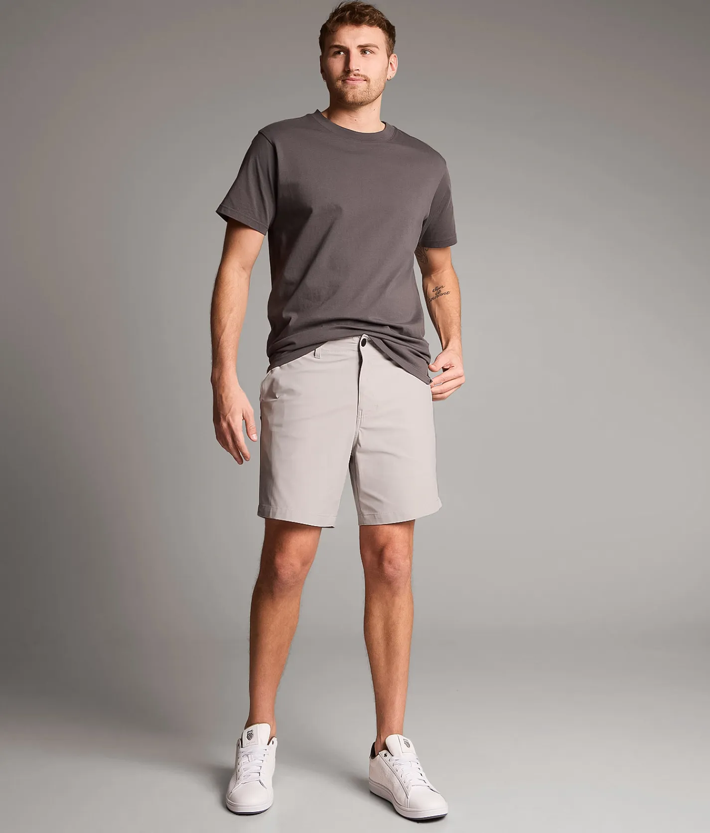 Bottoms|Shorts | Maven Co-op Fairway II Performance Short Light Grey