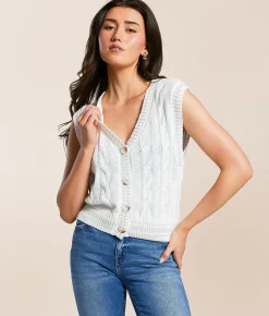 Tops | Z Supply Fairway Sweater Vest White