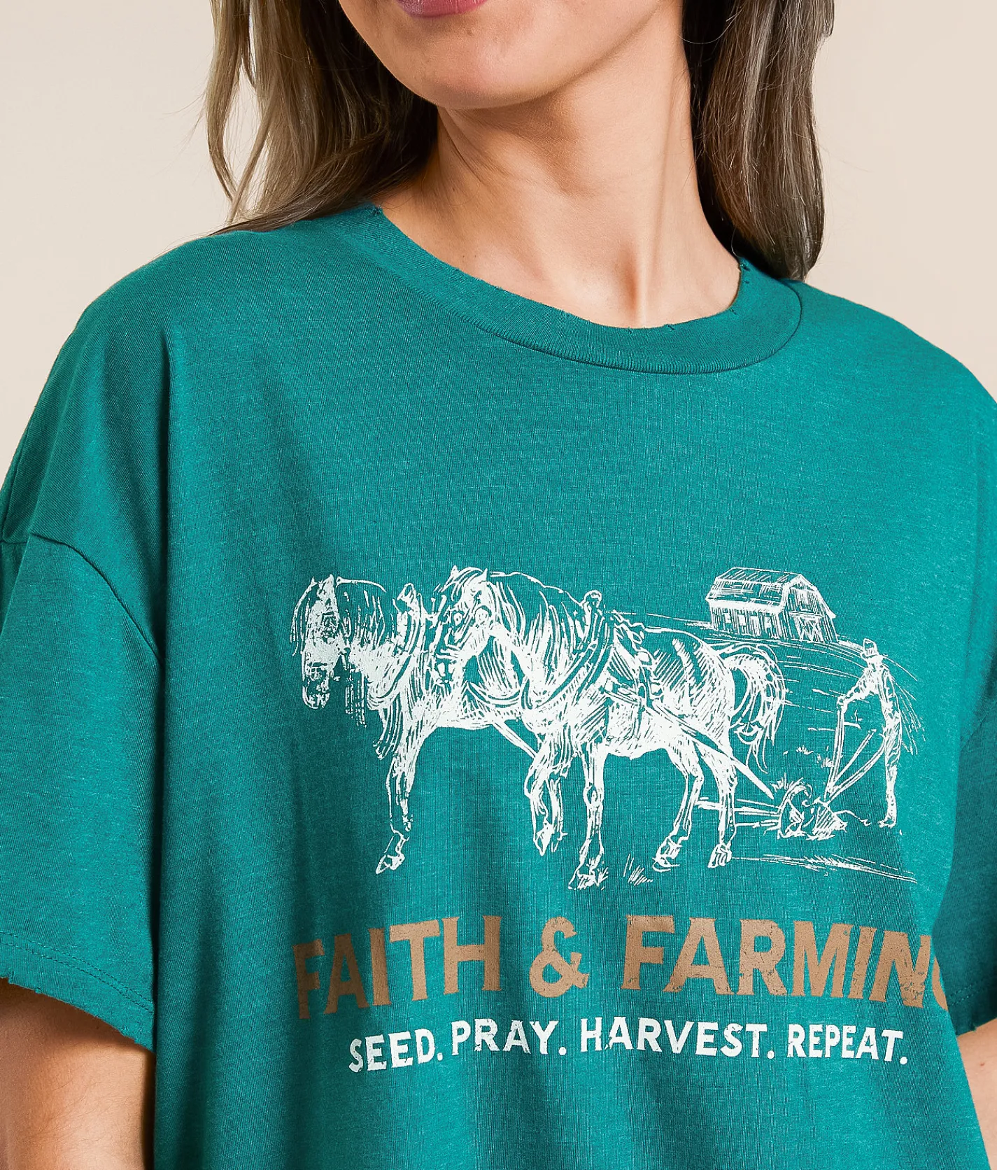Tops | Modish Rebel Faith & Farming T-Shirt North Sea