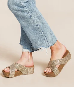Shoes | Very G Faith Glitz Platform Sandal Gold