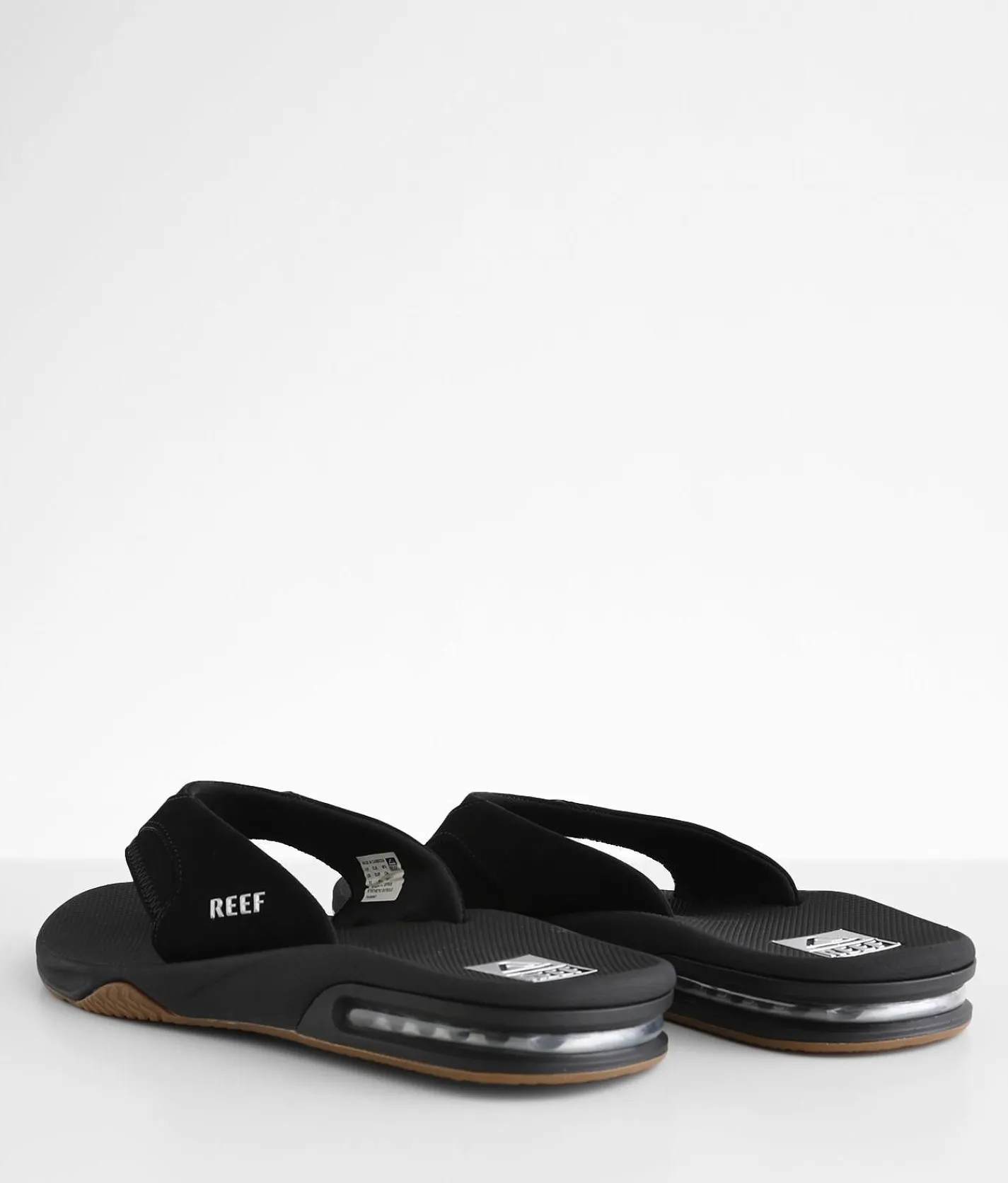 Reef Fanning Flip Black Silver Outlet