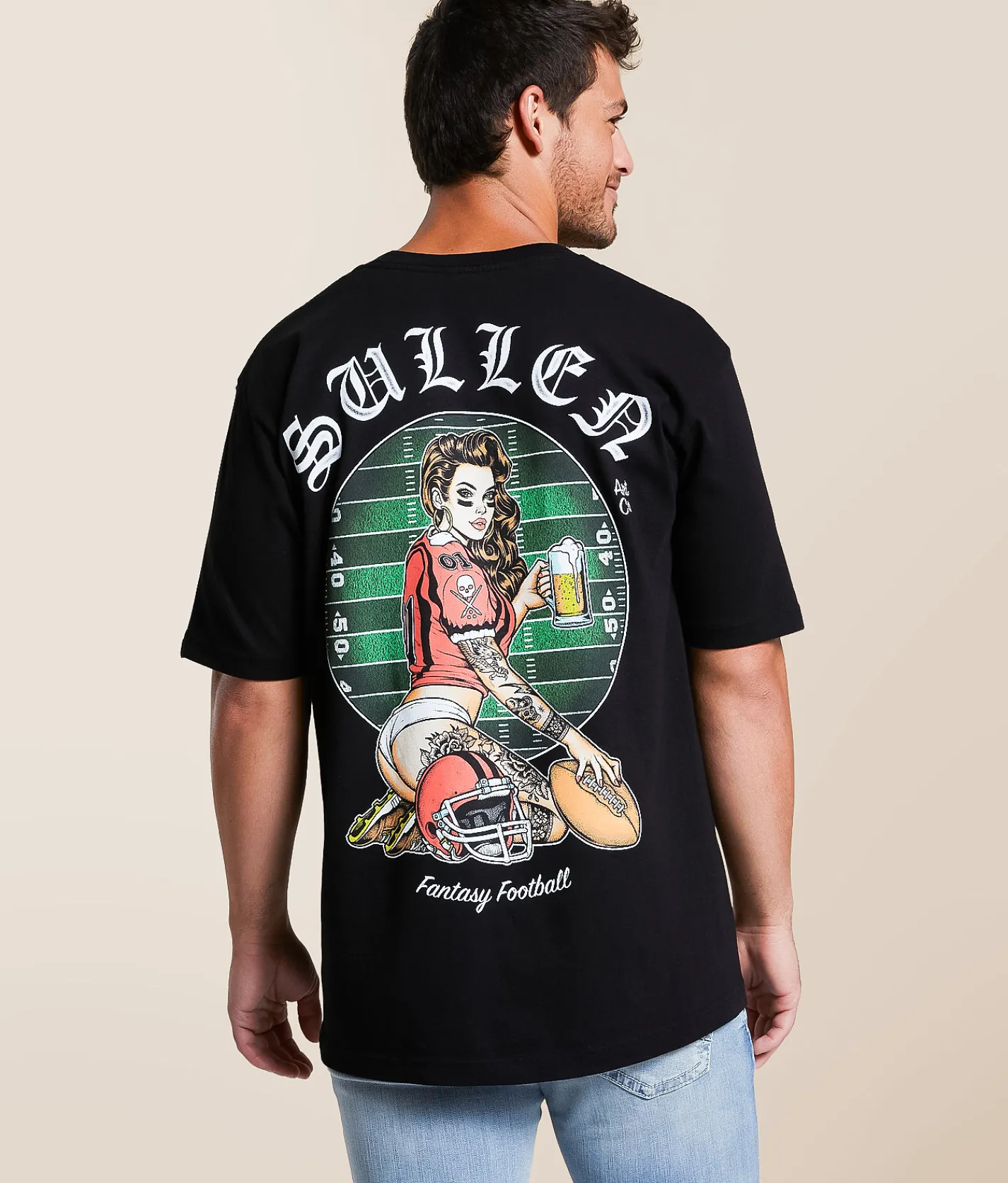 Sullen Fantasy Football T-Shirt Black