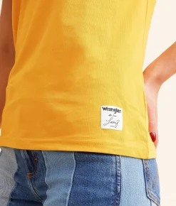 Wrangler® x Lainey Wilson Farms Ringer T-Shirt Nugget Gold Discount