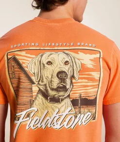 Tops|Graphic T-Shirts | Fieldstone Farm Yellow Lab T-Shirt Fusion Coral