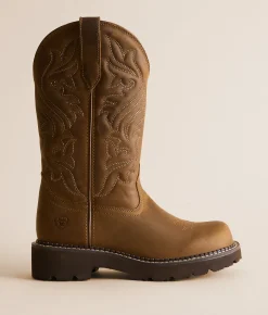 Ariat Fatbaby Dawn Leather Western Boot Distressed Brown