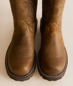 Ariat Fatbaby Dawn Leather Western Boot Distressed Brown