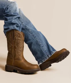 Ariat Fatbaby Dawn Leather Western Boot Distressed Brown