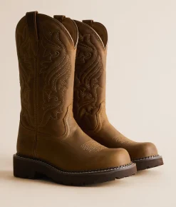 Ariat Fatbaby Dawn Leather Western Boot Distressed Brown
