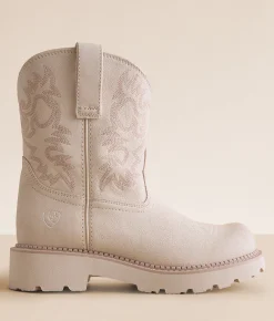 Ariat Fatbaby® Leather Western Boot Distressed Ivory Online