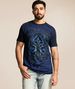 Affliction Fate Obscure T-Shirt Blue Depths