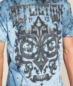 Affliction Fate Obscure T-Shirt Aegean Blue Clearance