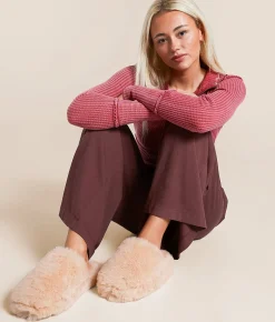 Shoes | Mia Faux Fur Slipper Natural