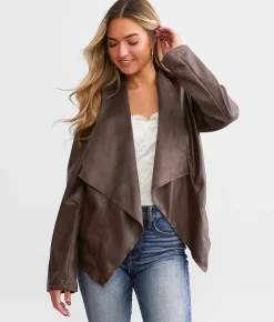 Tops|Coats & Jackets | Daytrip Faux Leather Jacket Brown