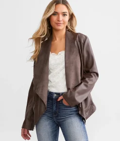 Tops|Coats & Jackets | Daytrip Faux Leather Jacket Brown
