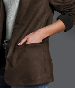 Tops|Coats & Jackets | Buckle Black Faux Suede Blazer Hot Fudge