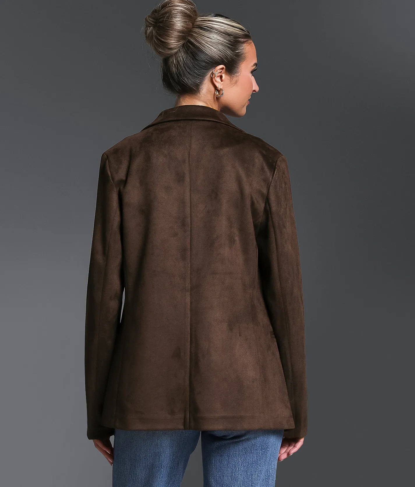 Tops|Coats & Jackets | Buckle Black Faux Suede Blazer Hot Fudge