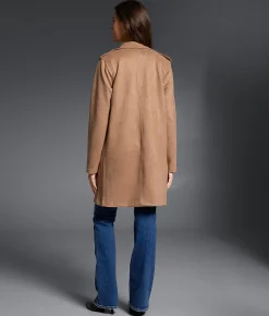 Tops|Coats & Jackets | Buckle Black Faux Suede Jacket Tan