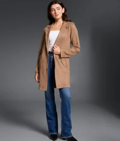 Tops|Coats & Jackets | Buckle Black Faux Suede Jacket Tan