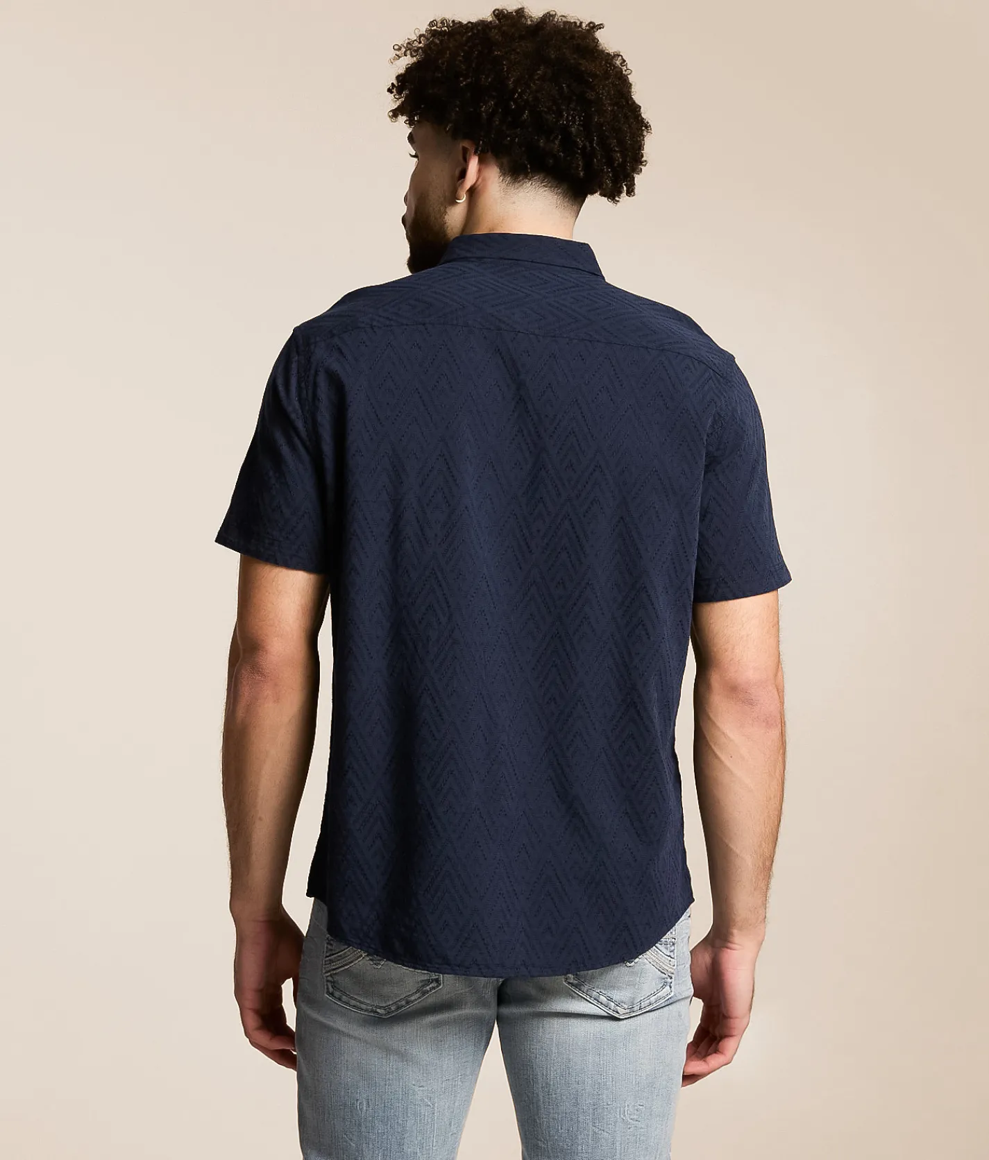 Flag & Anthem Faywood Textured Shirt Navy Best