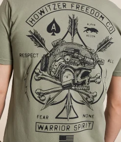 Tops|Graphic T-Shirts | Howitzer Fear None T-Shirt Steeple Grey