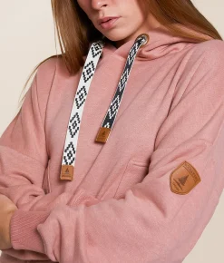Wanakome Fedora Hooded Sweatshirt Winter Rose Hot
