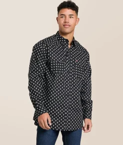 Tops | Ariat Felix Printed Shirt Black