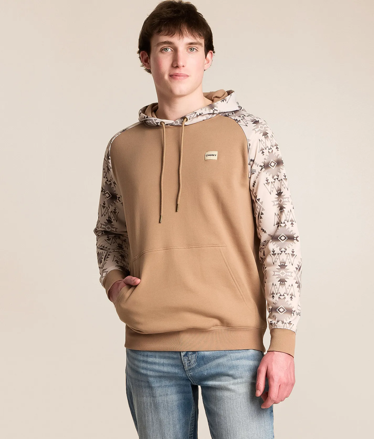 Hooey Fender Hooded Sweatshirt Tan Aztec Hot