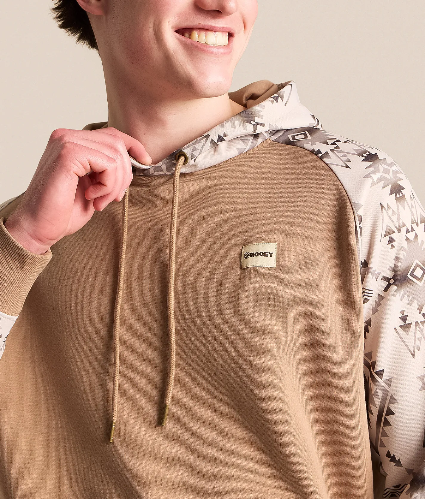 Hooey Fender Hooded Sweatshirt Tan Aztec Hot