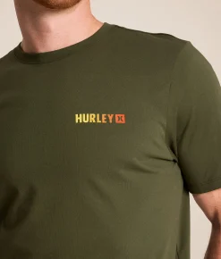 Hurley Fern Gradient T-Shirt Charcoal Fern Clearance