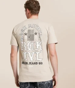 Tops|Graphic T-Shirts | Rock Revival Ferris T-Shirt Silver Gray