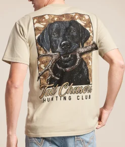 Tail Chasers Club Fetch T-Shirt Brazilian Sand Pigment Dy New