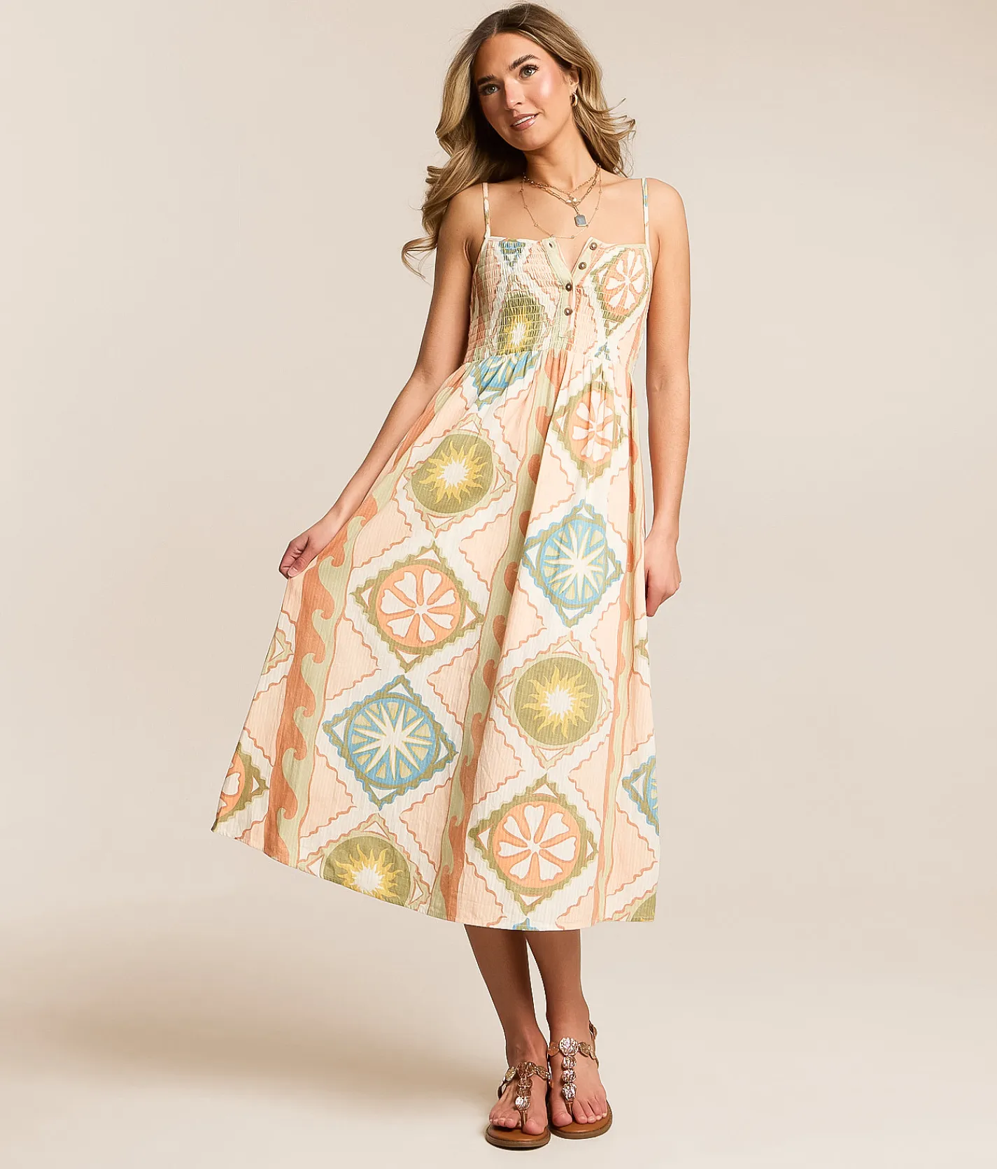 Billabong Fever Dream Midi Dress White Cap Online