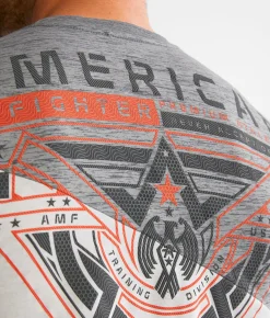 Graphic T-Shirts | American Fighter Fieldon T-Shirt White Heather Grey