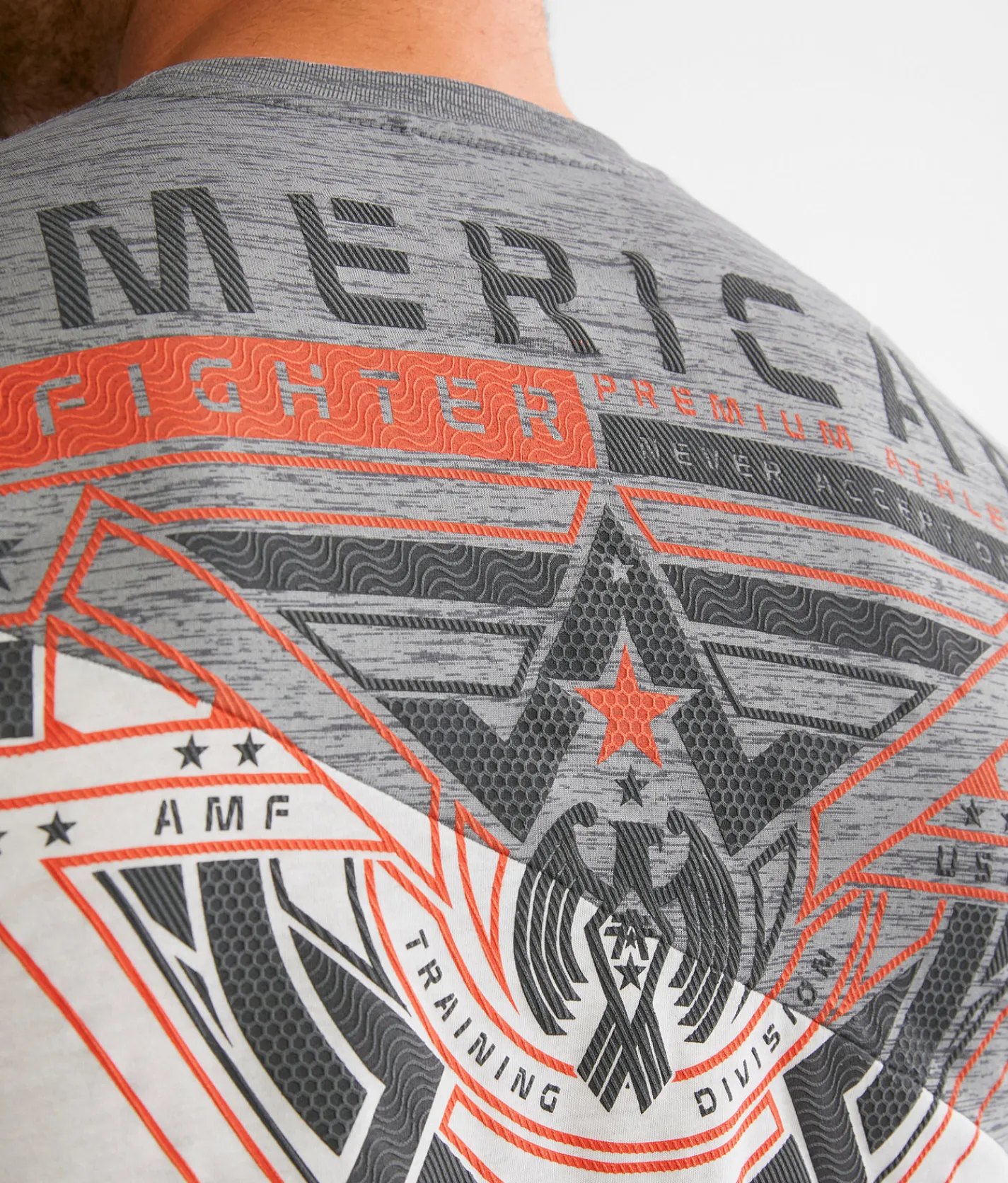 Graphic T-Shirts | American Fighter Fieldon T-Shirt White Heather Grey
