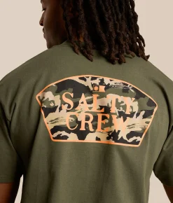 Salty Crew Filler T-Shirt Surplus Green Best