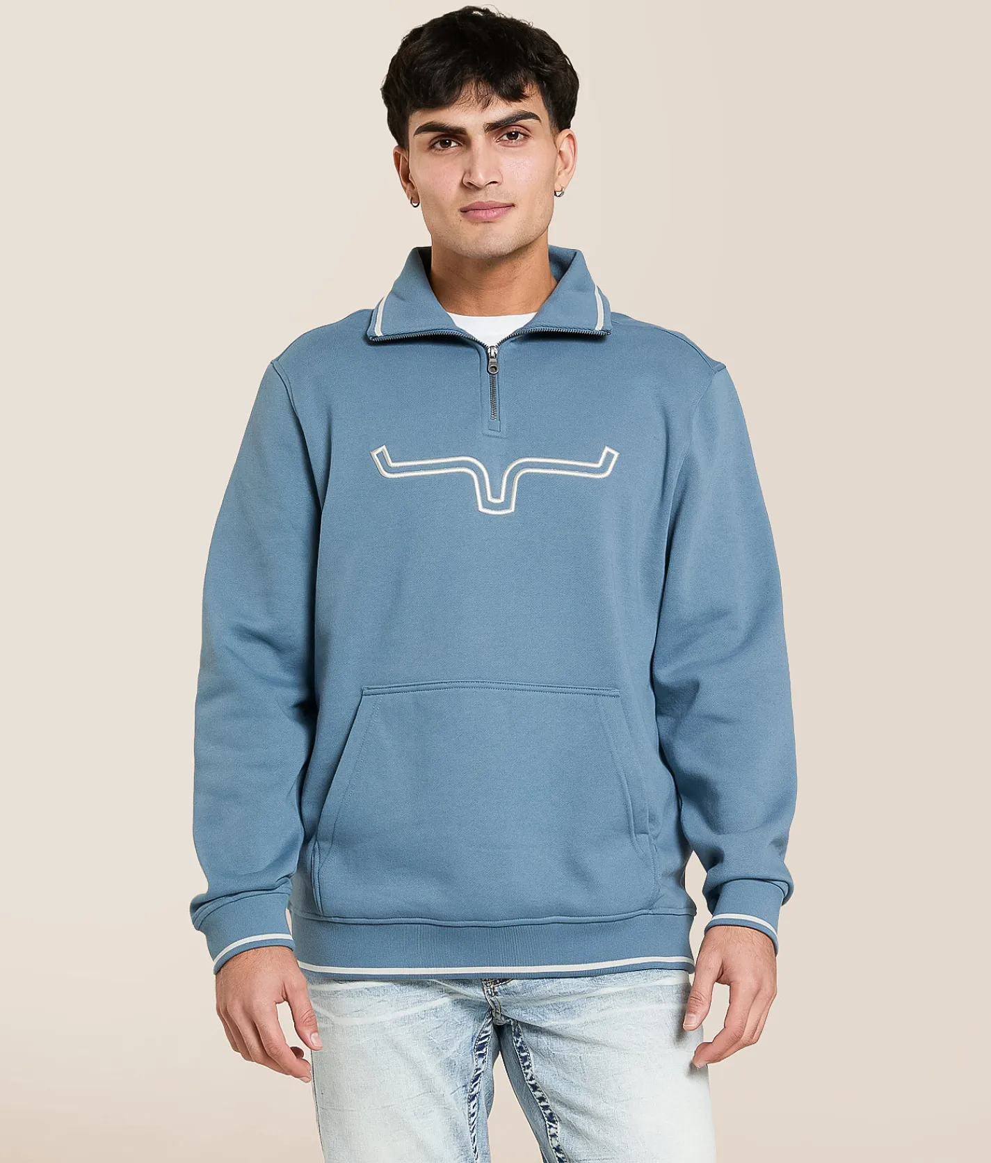 Tops | Kimes Ranch Filmore Quarter Zip Pullover Denim