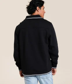 Kimes Ranch Filmore Quarter Zip Pullover Black White Clearance