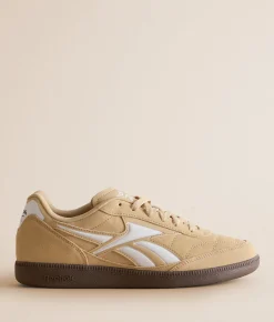 Reebok® Finale Leather Sneaker Simple Beige White Gum Hot