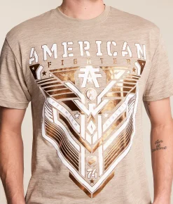 American Fighter Finley T-Shirt Wthrd Teak Island Fossil New
