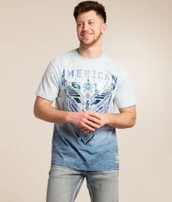Tops|Graphic T-Shirts | American Fighter Finley T-Shirt Ice Melt Nantucket Breeze