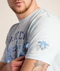 Tops|Graphic T-Shirts | American Fighter Finley T-Shirt Ice Melt Nantucket Breeze