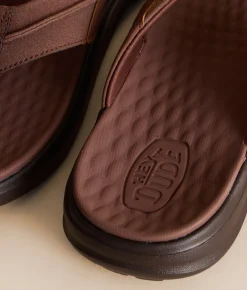 Shoes | HEYDUDE™ Finn Flip Downtown Brown Argan Oil