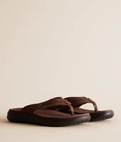 Shoes | HEYDUDE™ Finn Flip Downtown Brown Argan Oil