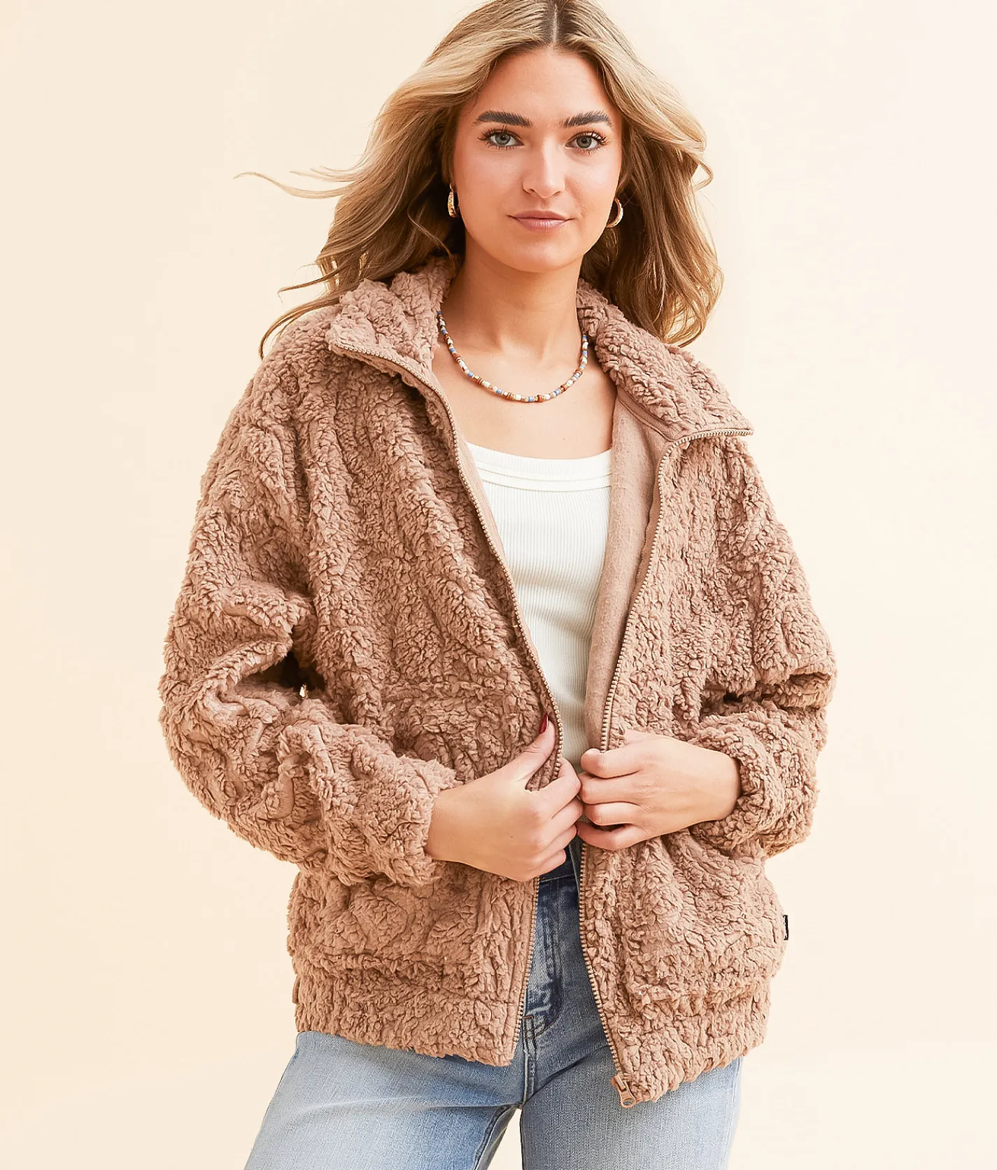 Tops|Coats & Jackets | Billabong First Light Fleece Jacket Sweet Earth
