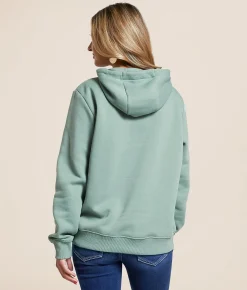 Wrangler® First Rodeo Hooded Sweatshirt Chinois Green New