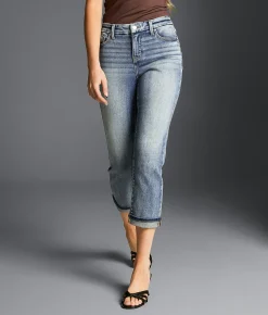 Bottoms | Buckle Black Fit No. 85 Capri Stretch Cuffed Jean Embrook 2