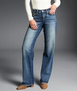 Jeans|Buckle Black Jeans | Buckle Black Fit No. 53 Classic Straight Stretch Jean Lancing
