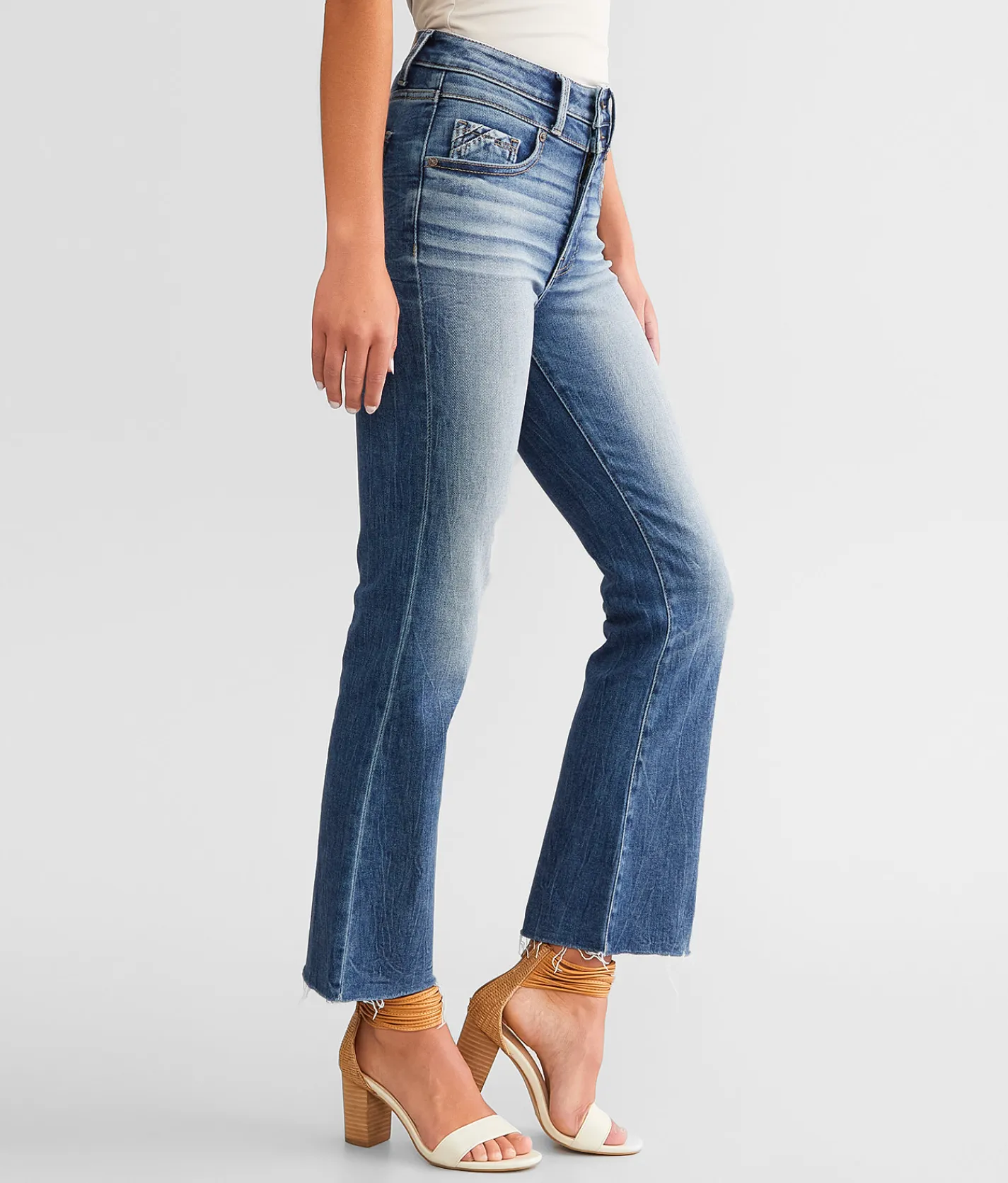 Jeans|Bottoms | Buckle Black Fit No. Cropped Flare Stretch Jean Blanc 6