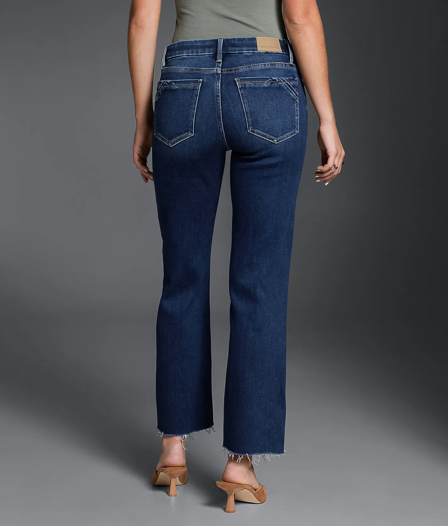Buckle Black Fit No. 53 Cropped Straight Stretch Jean Janesy New
