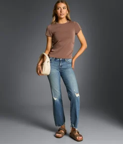 Buckle Black Fit No. 53 Cropped Straight Stretch Jean Gaither New